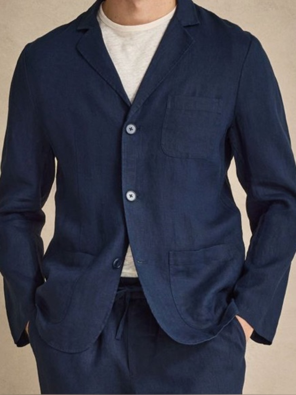 John Henric Navy Blue Blazer Relaxed Fit
Linen Relaxed Fit